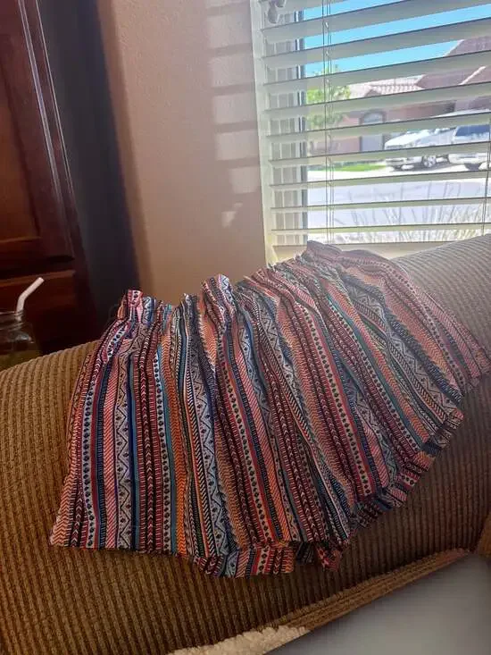 Crochet V-Neck Cami Crop Top and Tribal Print Shorts Two-Piece Set - Picture 5 of 5